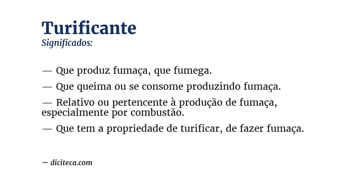 Significado de turificante