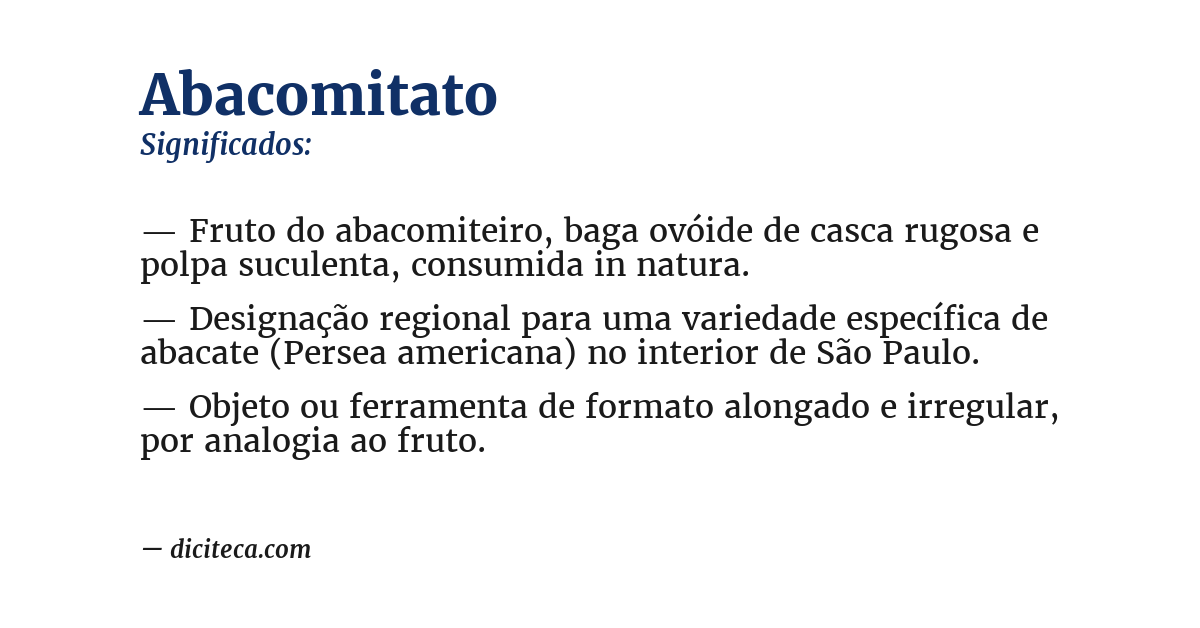 Significado de abacomitato