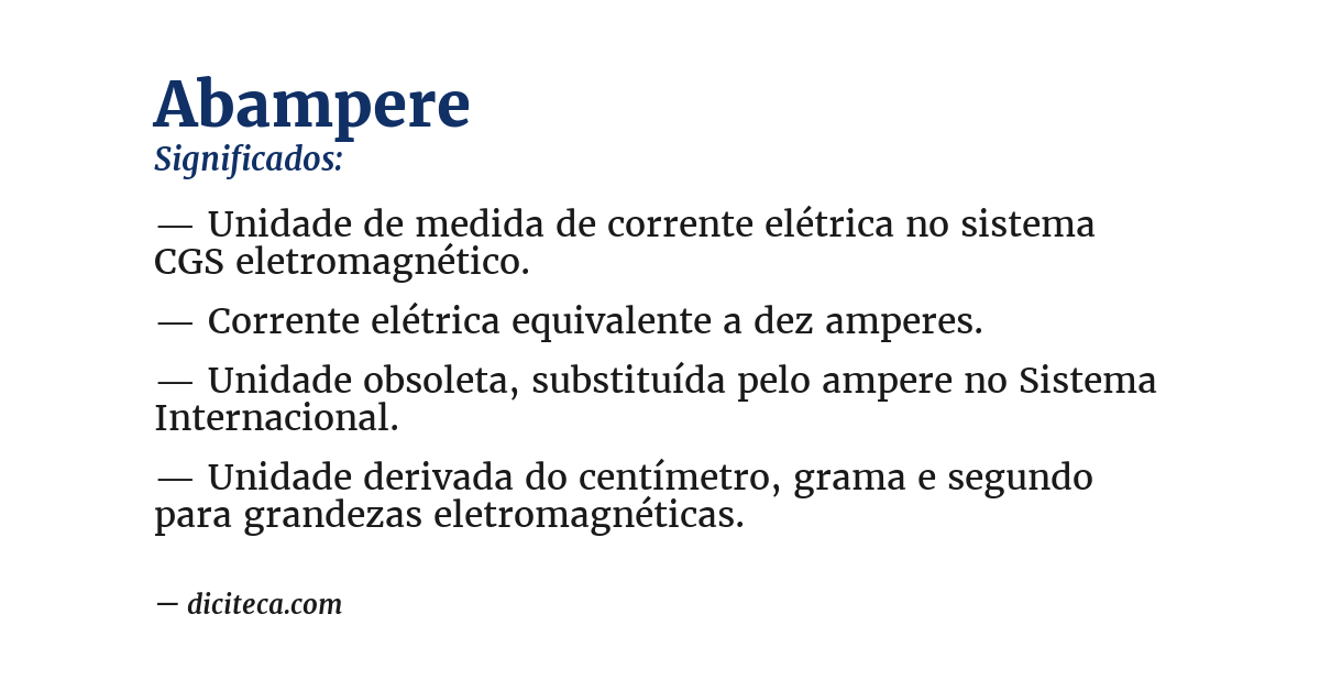 Significado de abampere