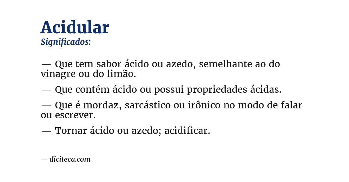 Significado de acidular