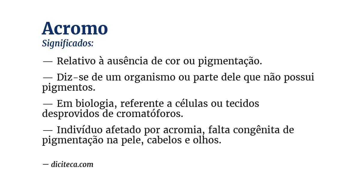 Significado de acromo