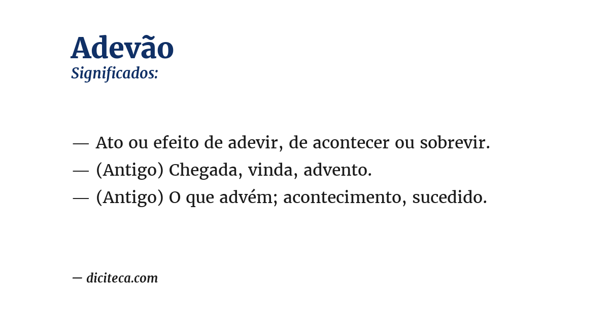 Significado de adevão