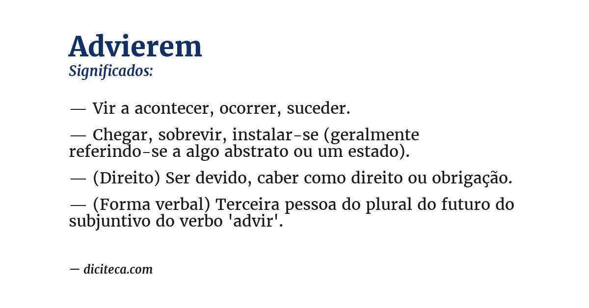 Significado de advierem