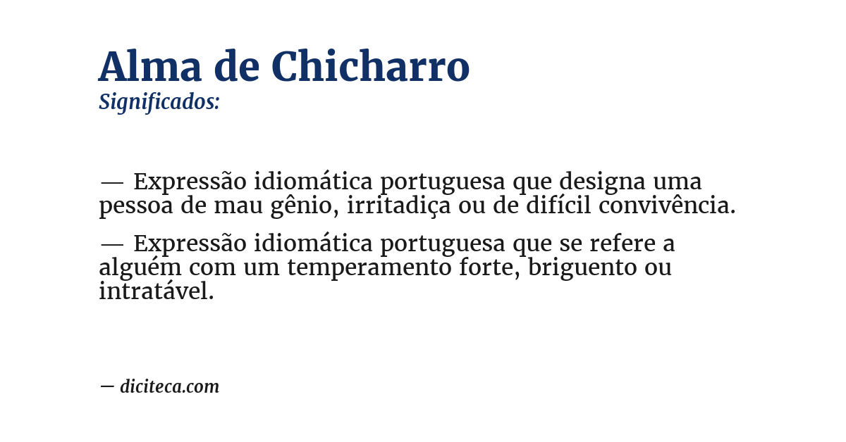 Significado de alma de chicharro