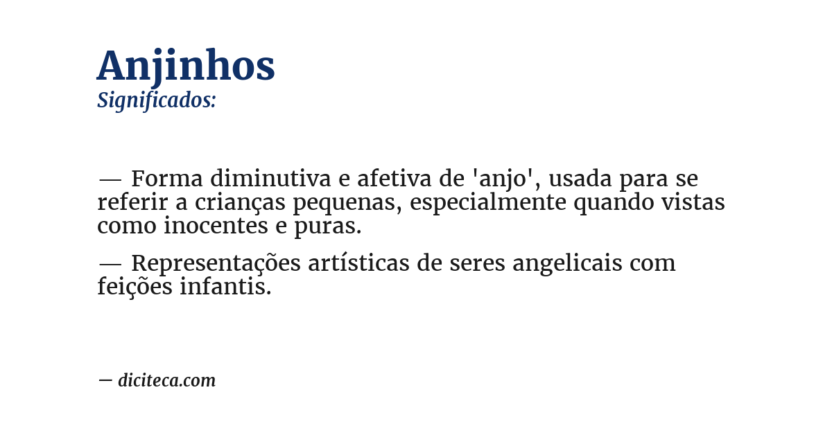 Significado de anjinhos