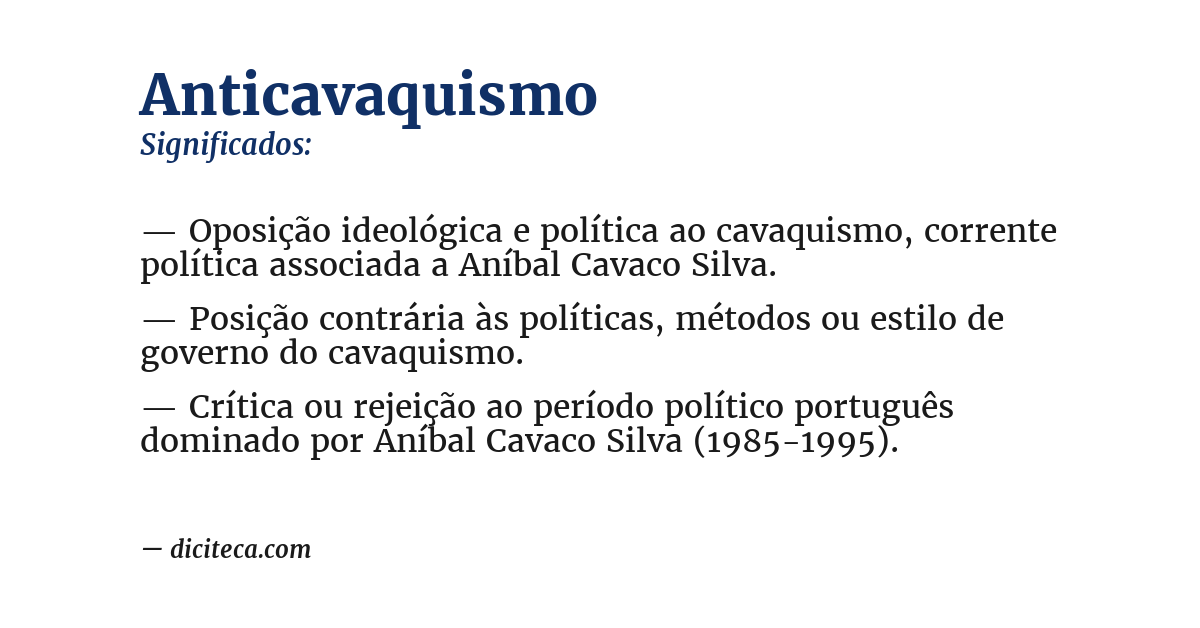 Significado de anticavaquismo