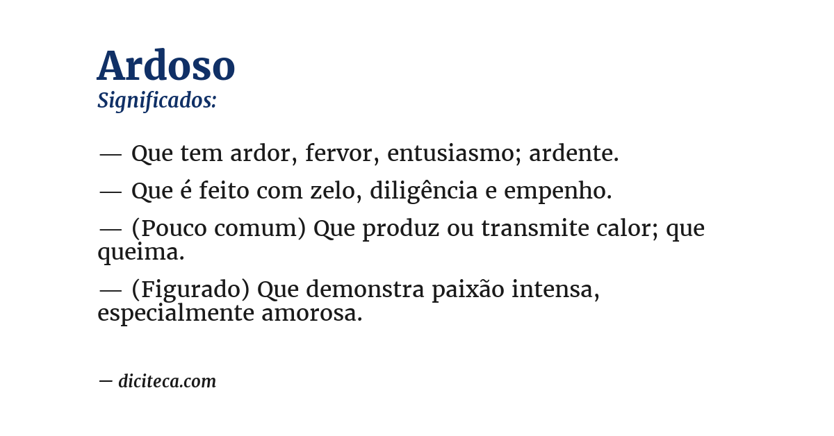 Significado de ardoso