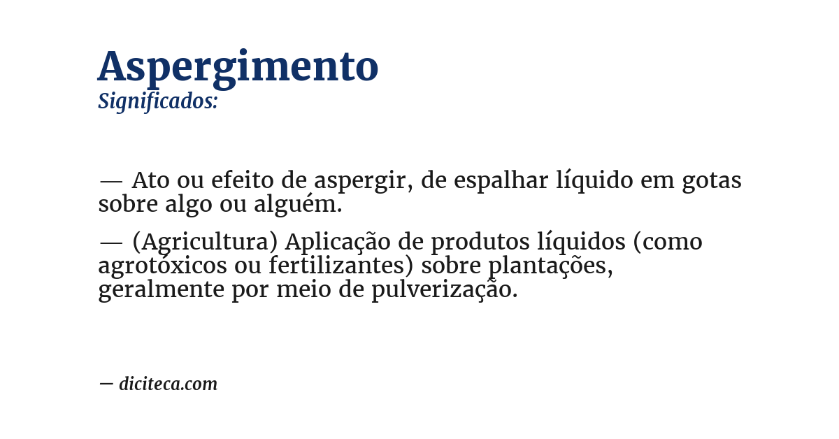 Significado de aspergimento