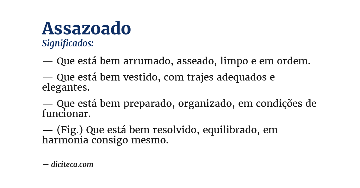 Significado de assazoado