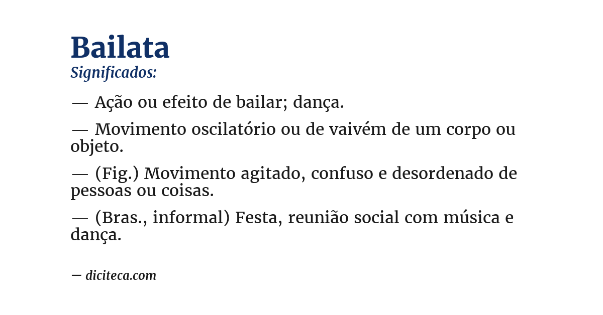 Significado de bailata