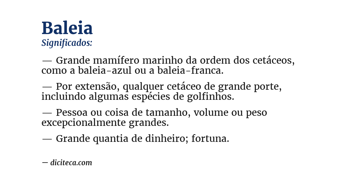 Significado de baleia