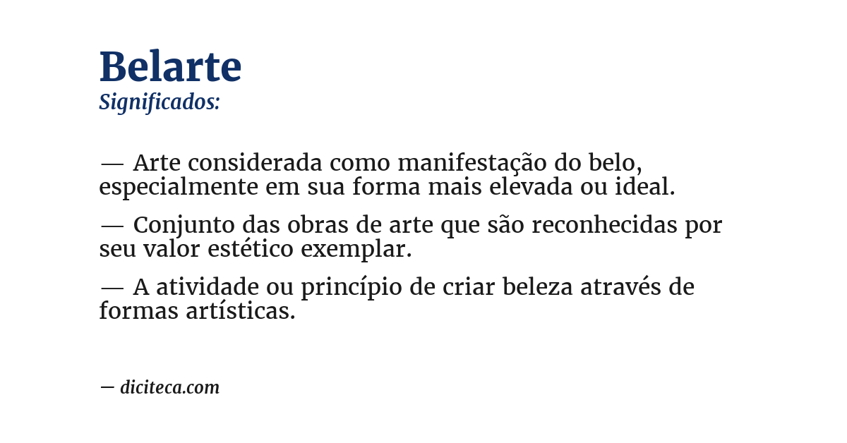 Significado de belarte