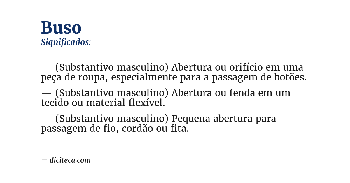 Significado de buso