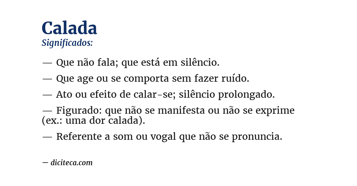 Significado de calada