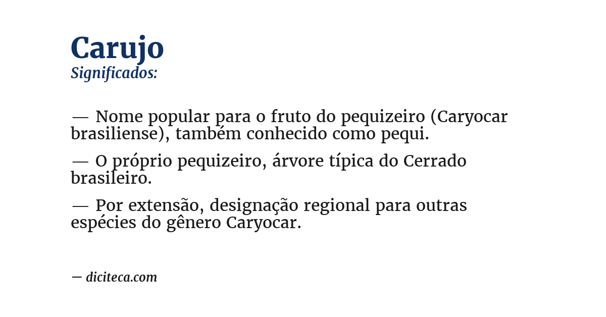 Significado de carujo