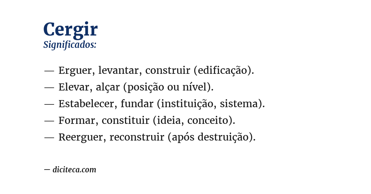 Significado de cergir