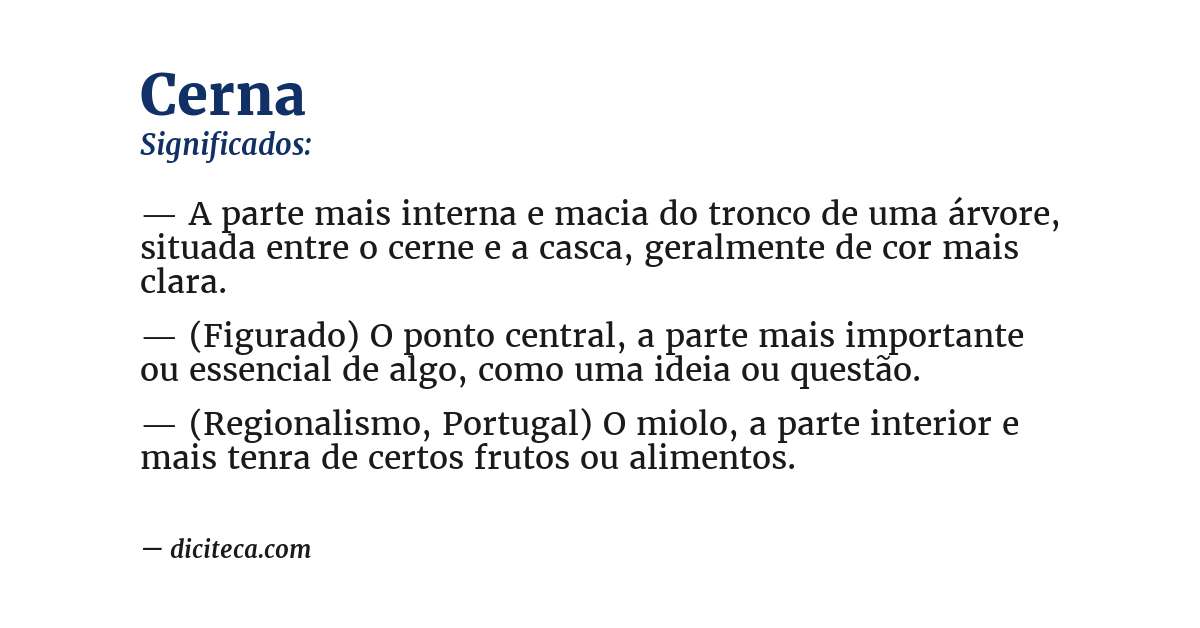 Significado de cerna