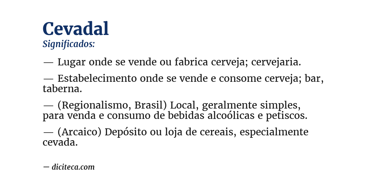 Significado de cevadal