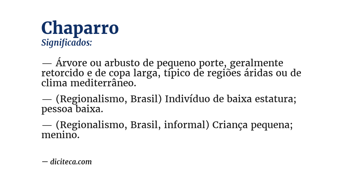 Significado de chaparro