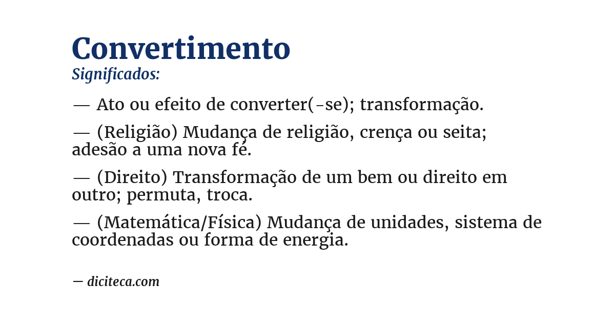 Significado de convertimento