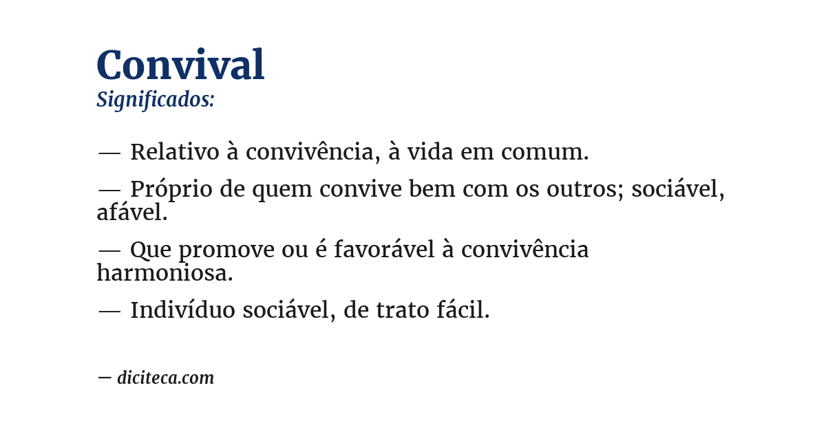 Significado de convival