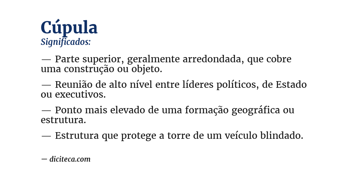Significado de cúpula