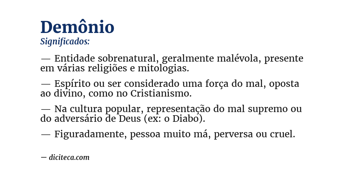 Significado de demônio