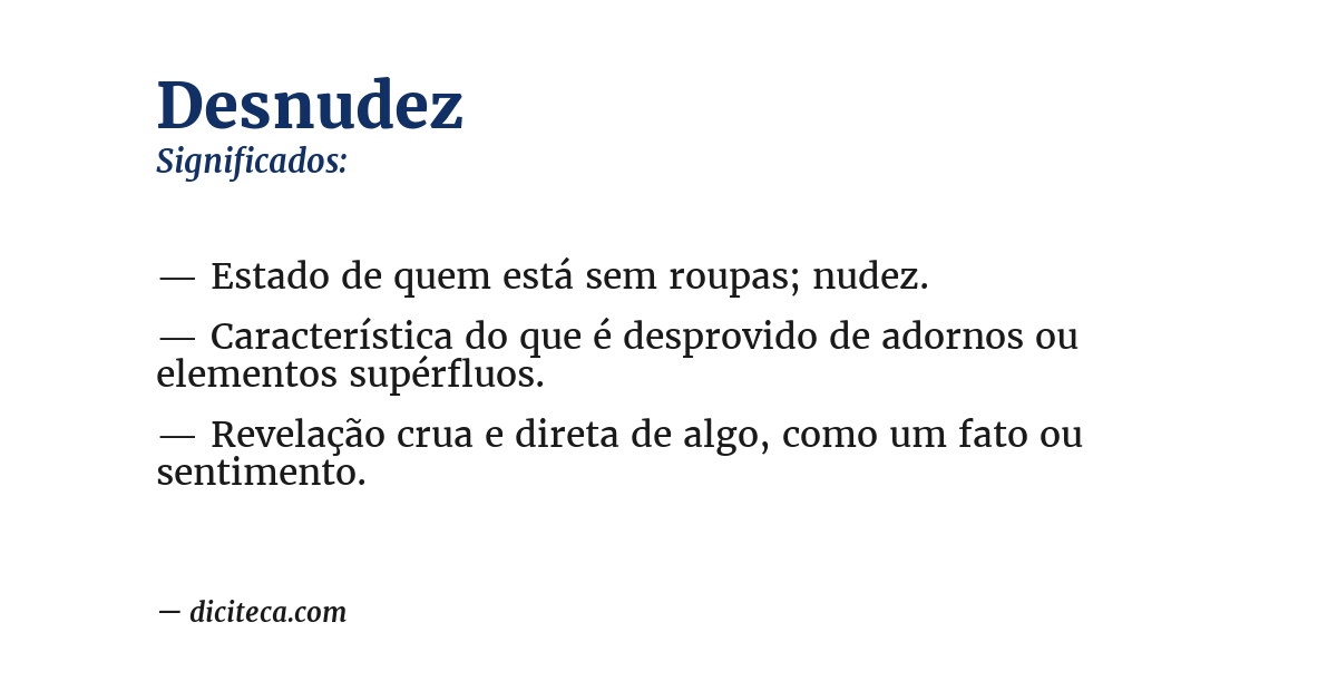 Significado de desnudez