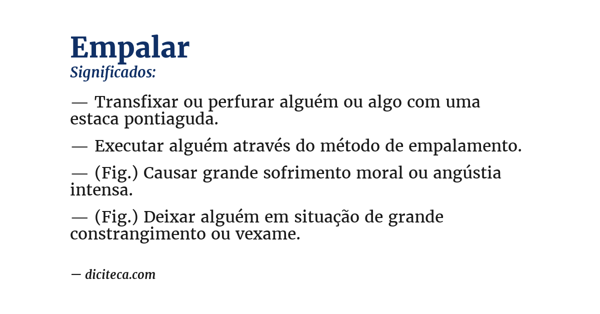 Significado de empalar