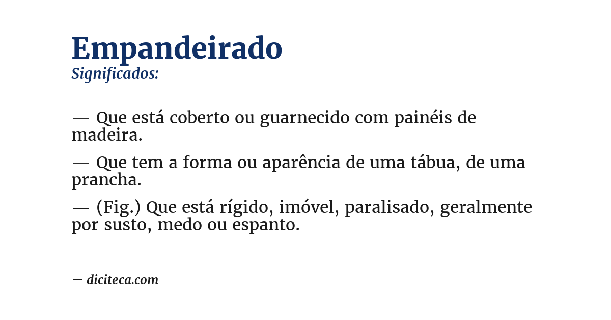 Significado de empandeirado
