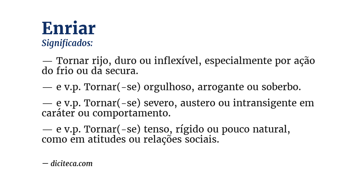 Significado de enriar