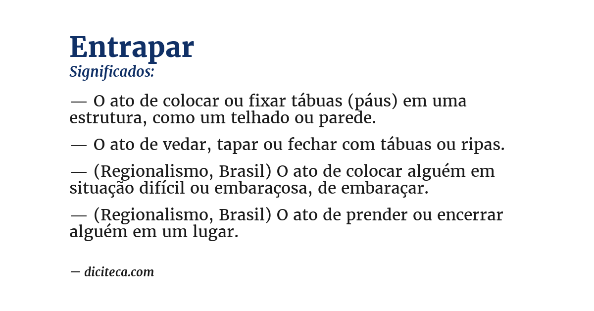 Significado de entrapar