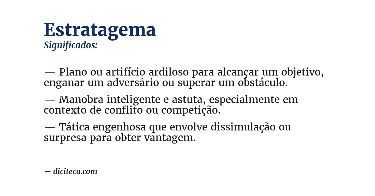 Significado de estratagema