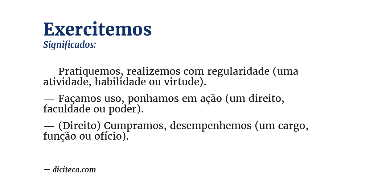Significado de exercitemos