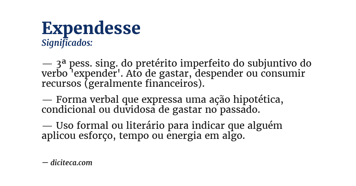 Significado de expendesse