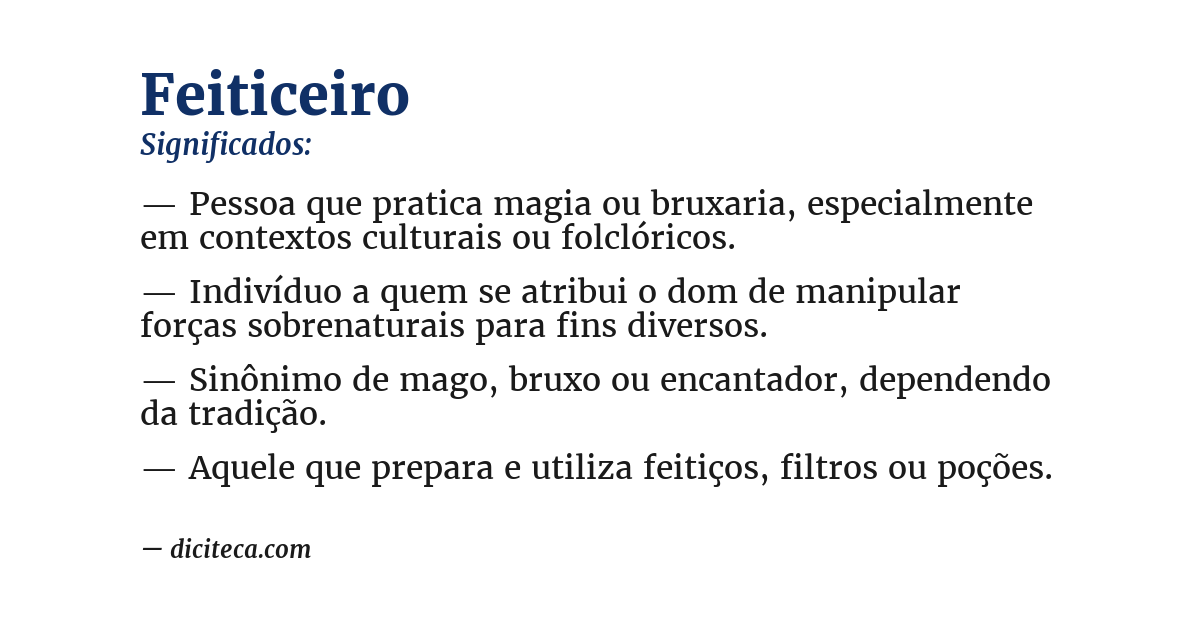 Significado de feiticeiro