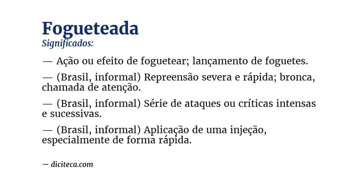 Significado de fogueteada