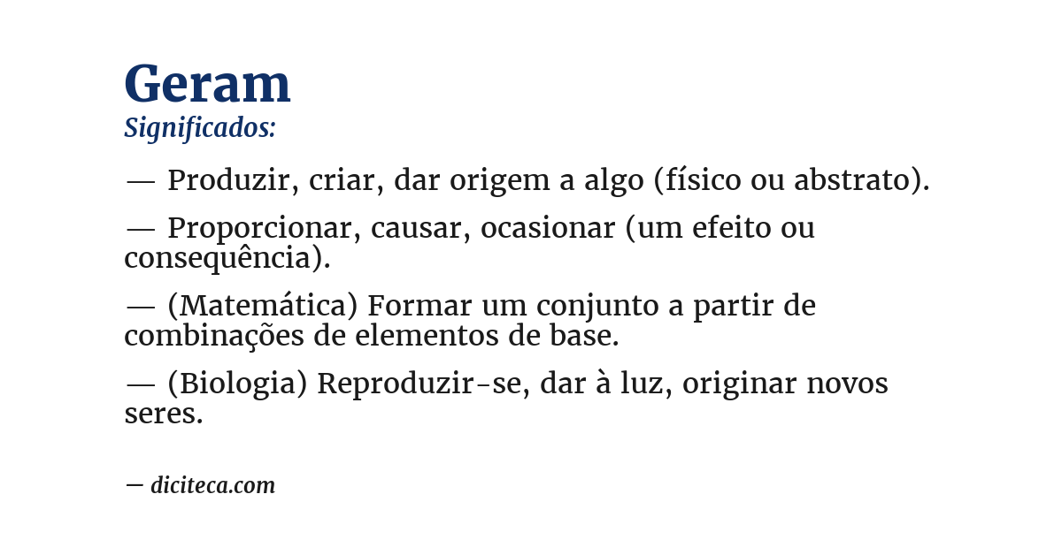 Significado de geram