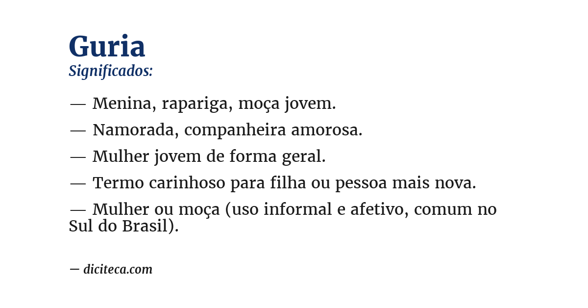 Significado de guria