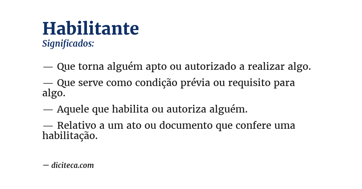 Significado de habilitante