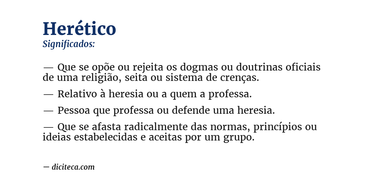 Significado de herético