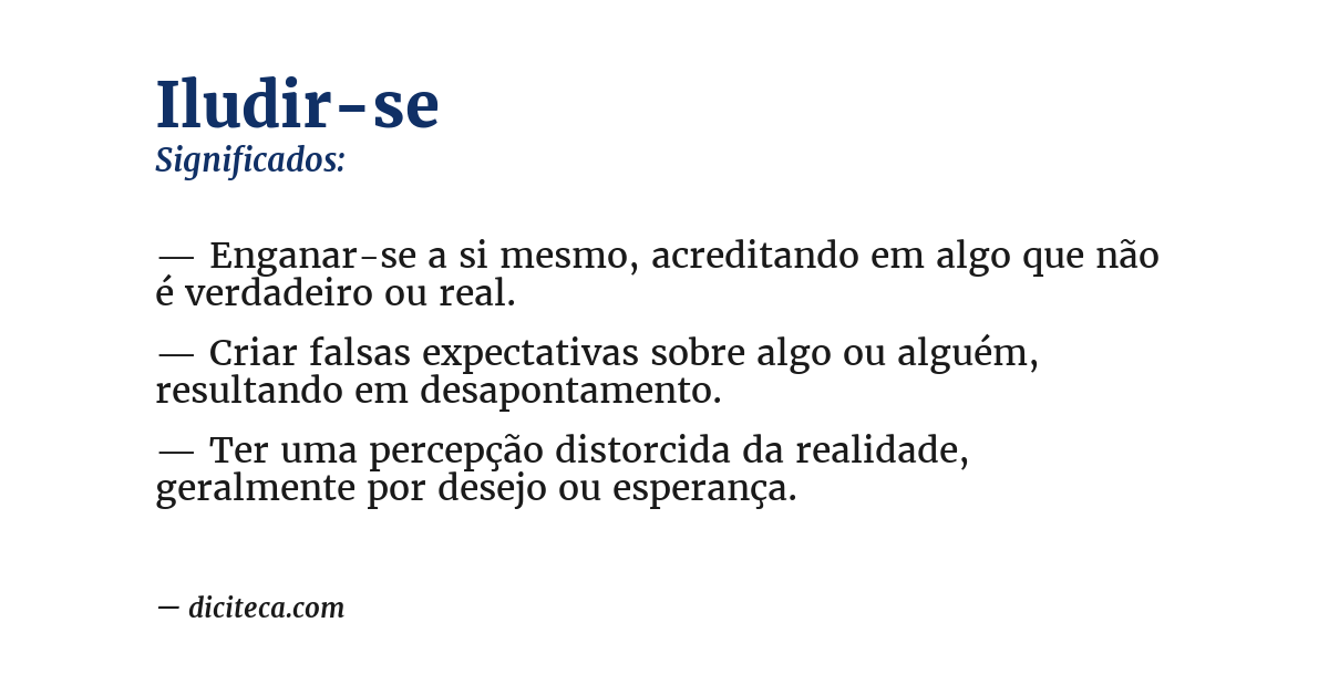 Significado de iludir-se