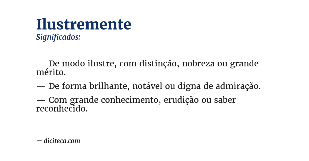 Significado de ilustremente