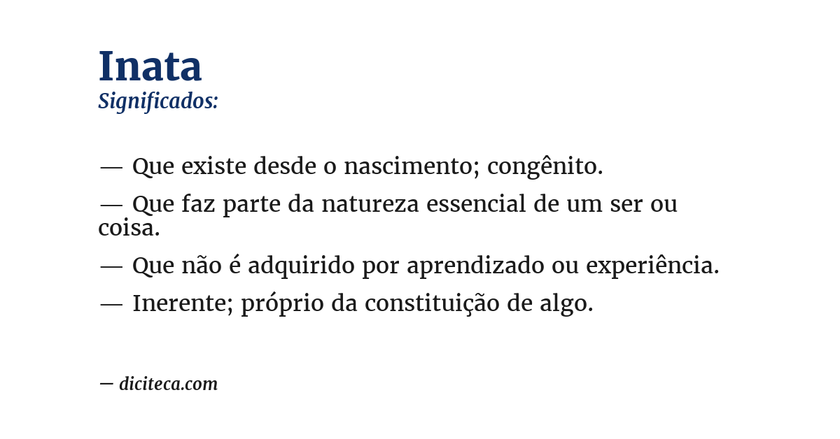 Significado de inata