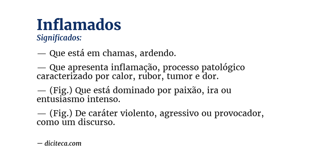 Significado de inflamados