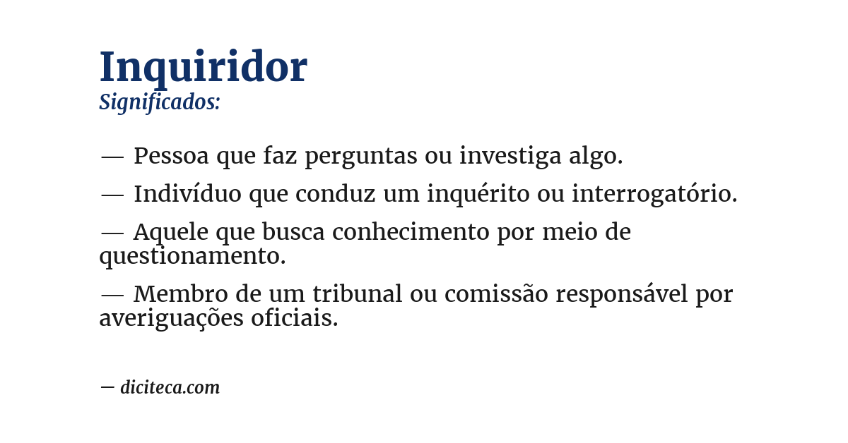 Significado de inquiridor