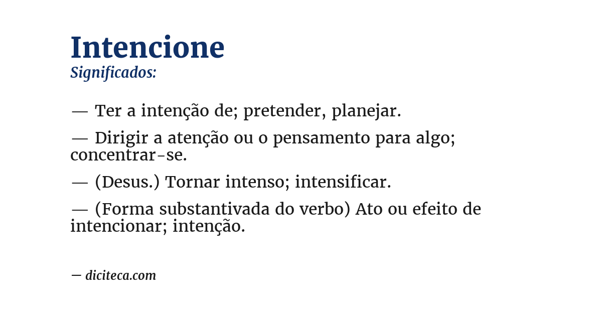 Significado de intencione