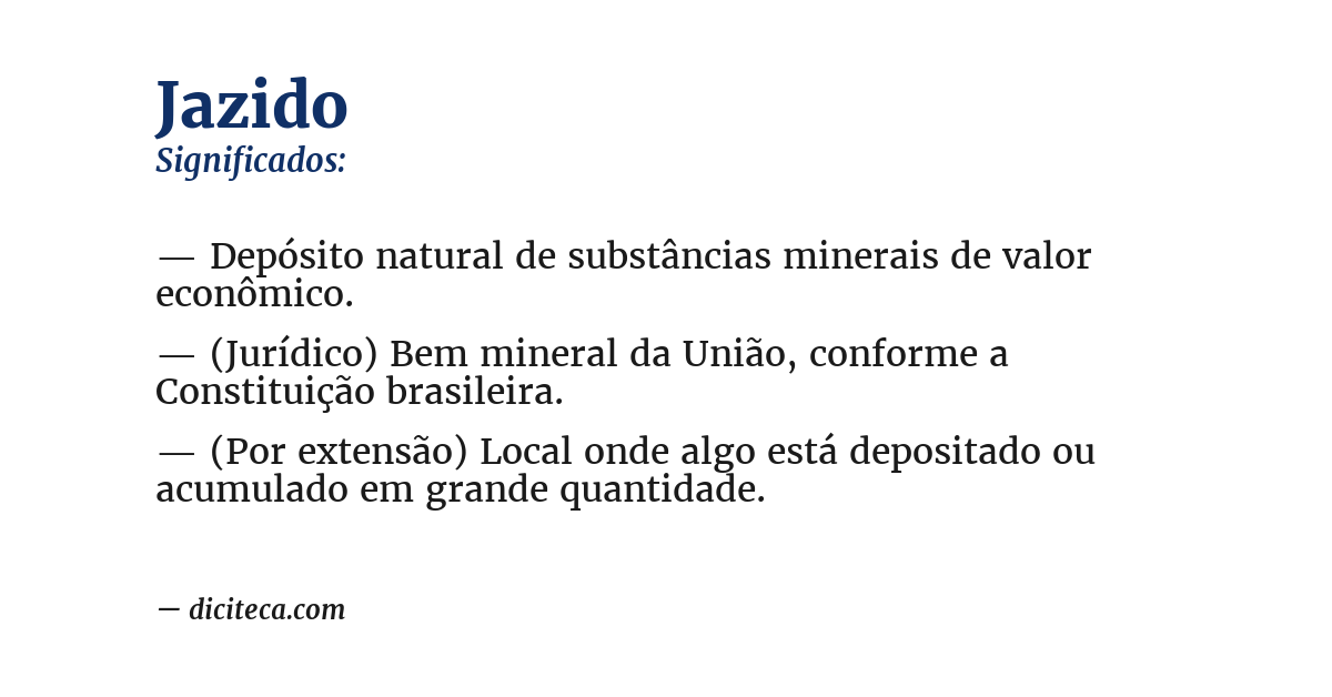 Significado de jazido