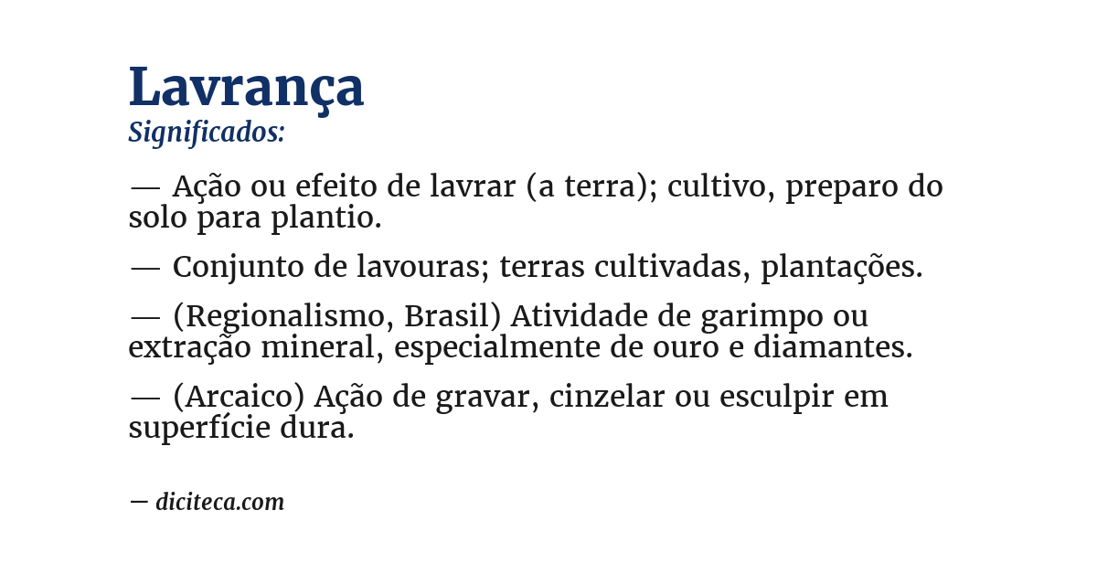 Significado de lavrança