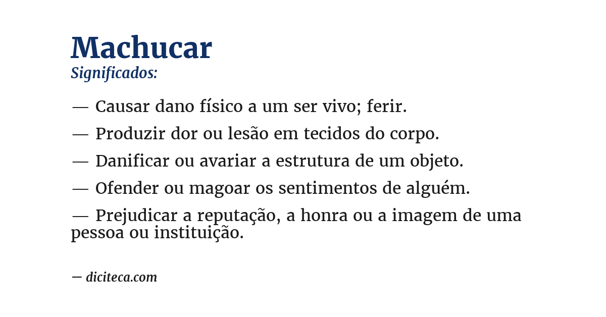 Significado de machucar